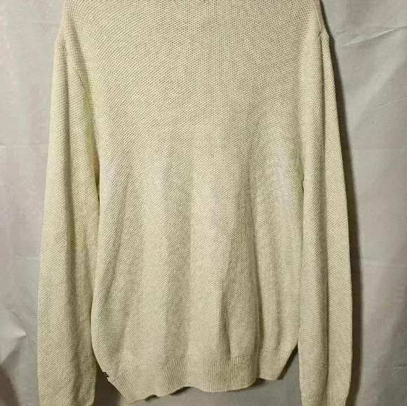 Chaps Mens Cream Knit Sweater 100% Cotton NWT Size Large - Picture 6 of 8